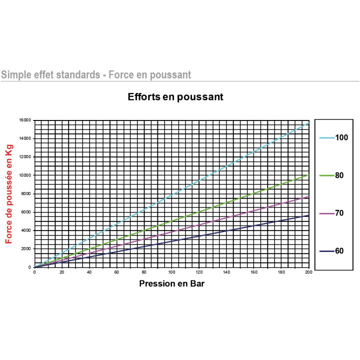 Vérin Simple effet standard Ø30 Course 450