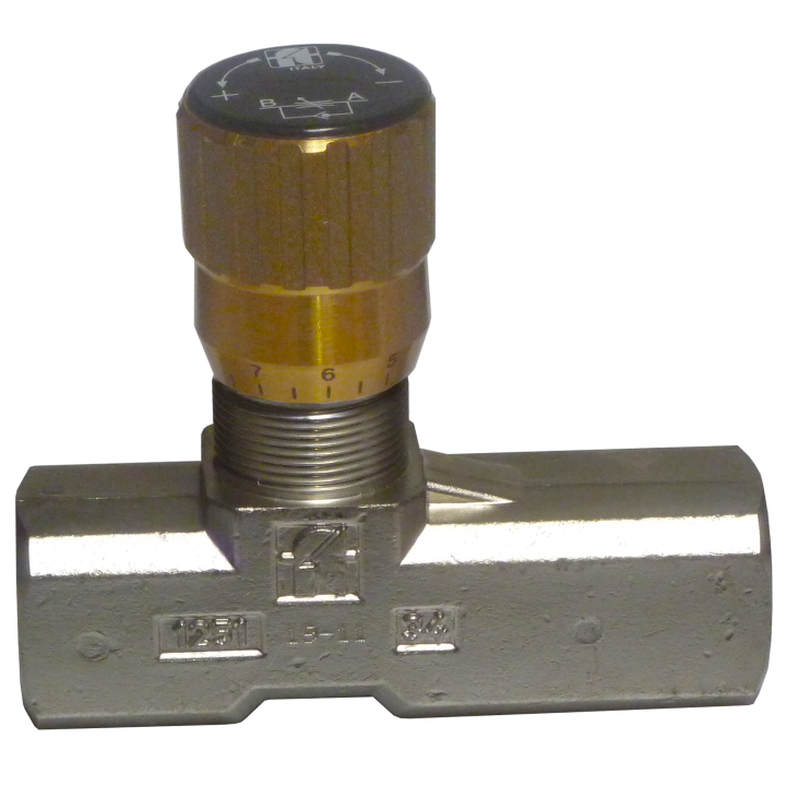Limiteur de débit unidirectionnel 1/2" Laiton